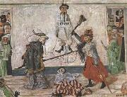 James Ensor Skeletons Fighting for the Body of a Hanged Man (mk09) oil